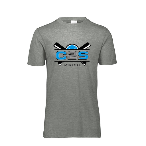 [FTSCUBGY-AS-LOGO2] Decker Men's Tri-Blend T-Shirt - Short Sleeve (Adult S, Gray, Logo 2)