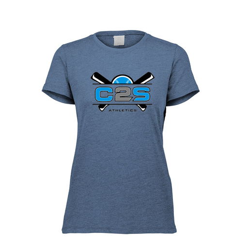 [FTSCUBNV-FAXS-LOGO2] Decker Women's Tri-Blend T-Shirt - Short Sleeve (Female Adult XS, Navy, Logo 2)