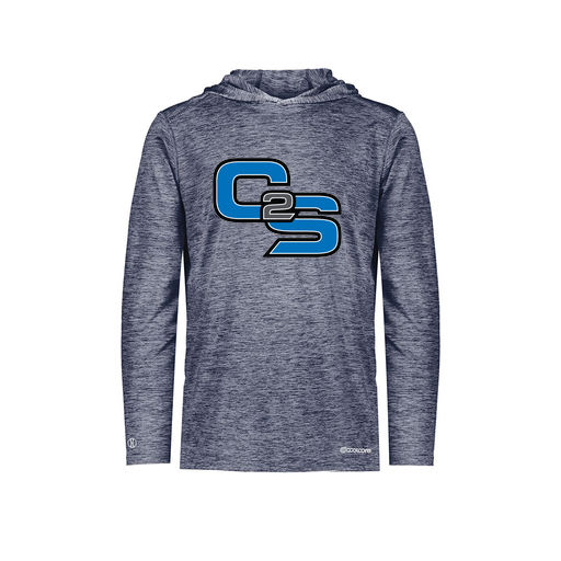 [CUS-DFW-CHGHOOD-PER-LSL-NVY-AS-LOGO3] Men's Charge Hoodie (Adult S, Navy, Logo 3)