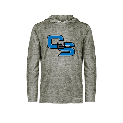 [FOLHCGGY-AS-LOGO3] Decker Men's Charge Hoodie (Adult S, Gray, Logo 3)