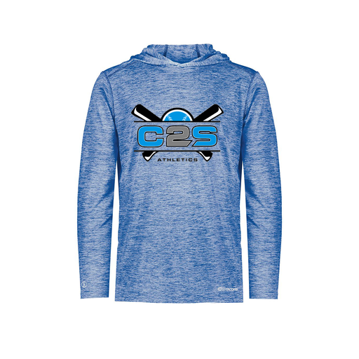 [FOLHCGRY-YS-LOGO2] Decker Youth Charge Hoodie (Youth S, Royal, Logo 2)