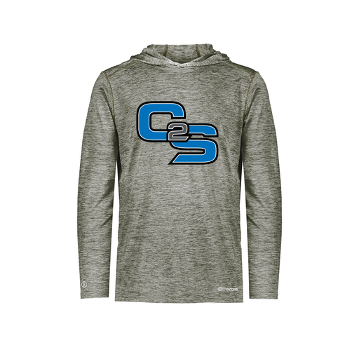 [FOLHCGGY-YS-LOGO3] Decker Youth Charge Hoodie (Youth S, Gray, Logo 3)