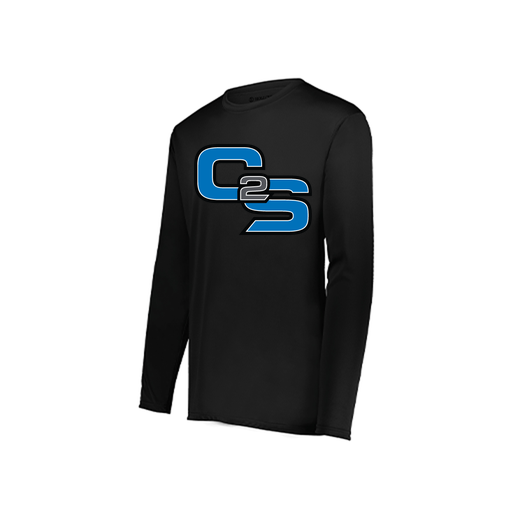 [222822.080.XS-LOGO3] Men's LS Smooth Sport Shirt (Adult XS, Black, Logo 3)