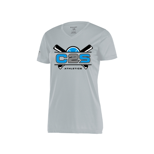 [222820.099.S-LOGO2] Ladies Movement Dri Fit Shirt (Female Adult S, Silver, Logo 2)