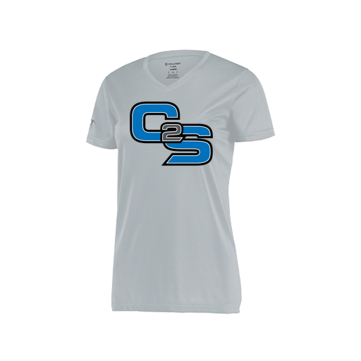 [222820.099.S-LOGO3] Ladies Movement Dri Fit Shirt (Female Adult S, Silver, Logo 3)